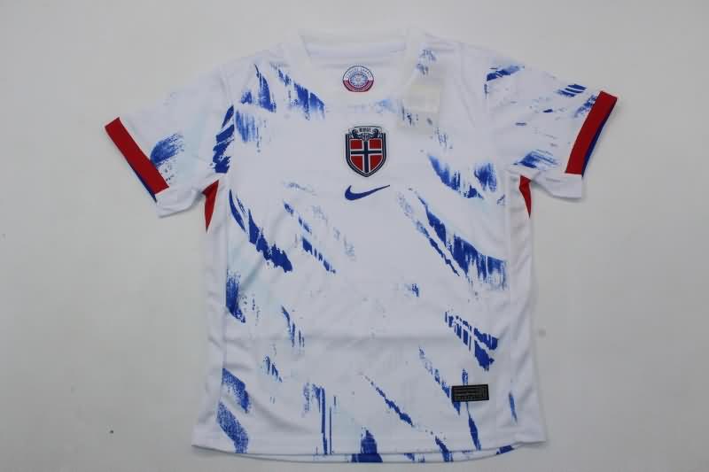 2024 Norway Away Kids Soccer Jersey And Shorts