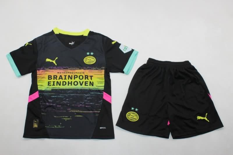 24/25 PSV Eindhoven Away Kids Soccer Jersey And Shorts