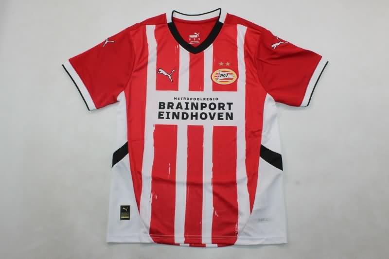 24/25 PSV Eindhoven Home Kids Soccer Jersey And Shorts