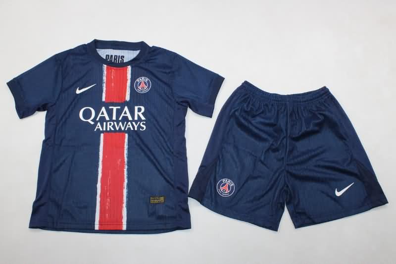 24/25 Paris St Germain Home Kids Soccer Jersey And Shorts (Player)