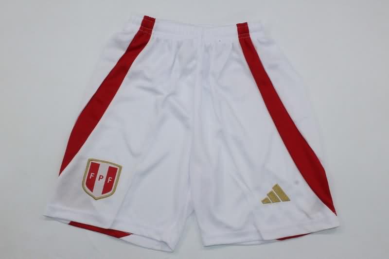 2024 Peru Copa America Home Kids Soccer Jersey And Shorts