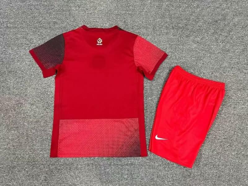 2024 Poland Away Kids Soccer Jersey And Shorts