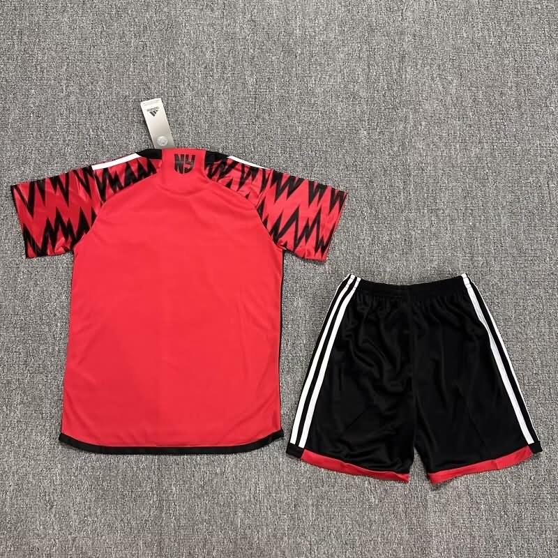 2024 RB New York Home Kids Soccer Jersey And Shorts