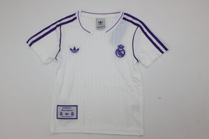24/25 Real Madrid White Kids Soccer Jersey And Shorts