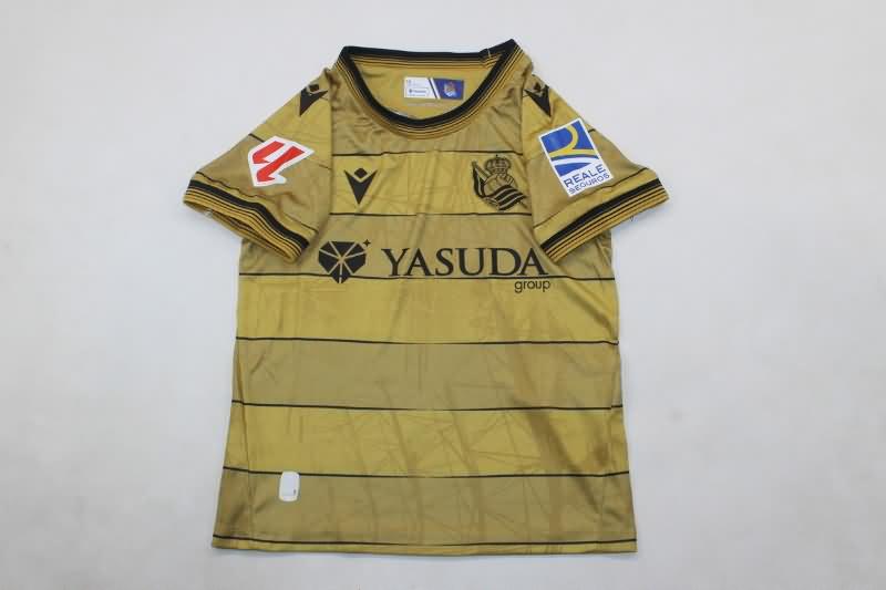 24/25 Real Sociedad Away Kids Soccer Jersey And Shorts