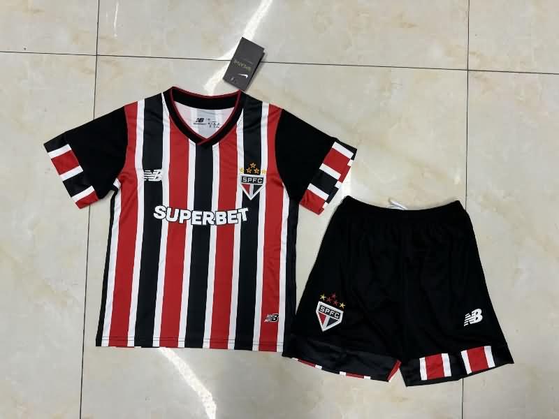 2024 Sao Paulo Away Kids Soccer Jersey And Shorts