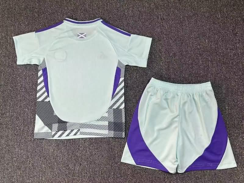 2024 Scotland Away Kids Soccer Jersey And Shorts