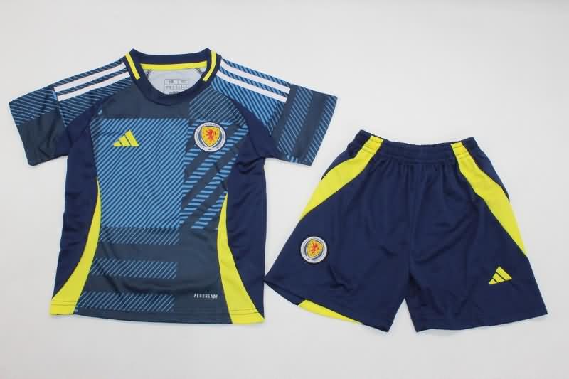 2024 Scotland Home Kids Soccer Jersey And Shorts