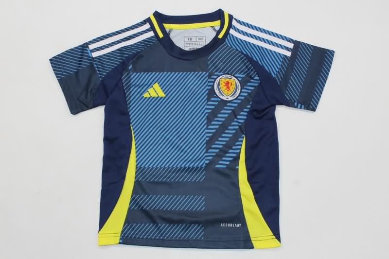 2024 Scotland Home Kids Soccer Jersey And Shorts