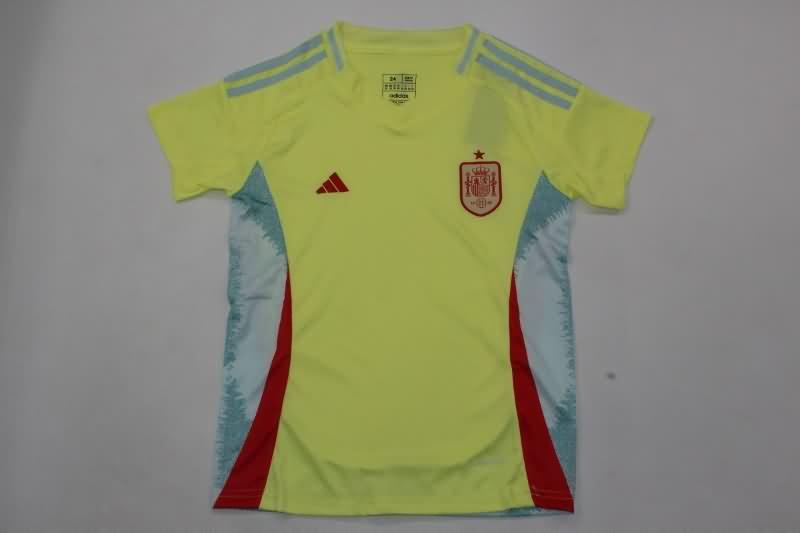 2024 Spain Away Kids Soccer Jersey And Shorts