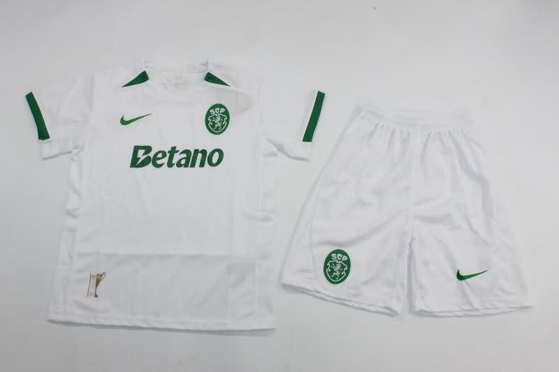 24/25 Sporting Lisbon Away Kids Soccer Jersey And Shorts