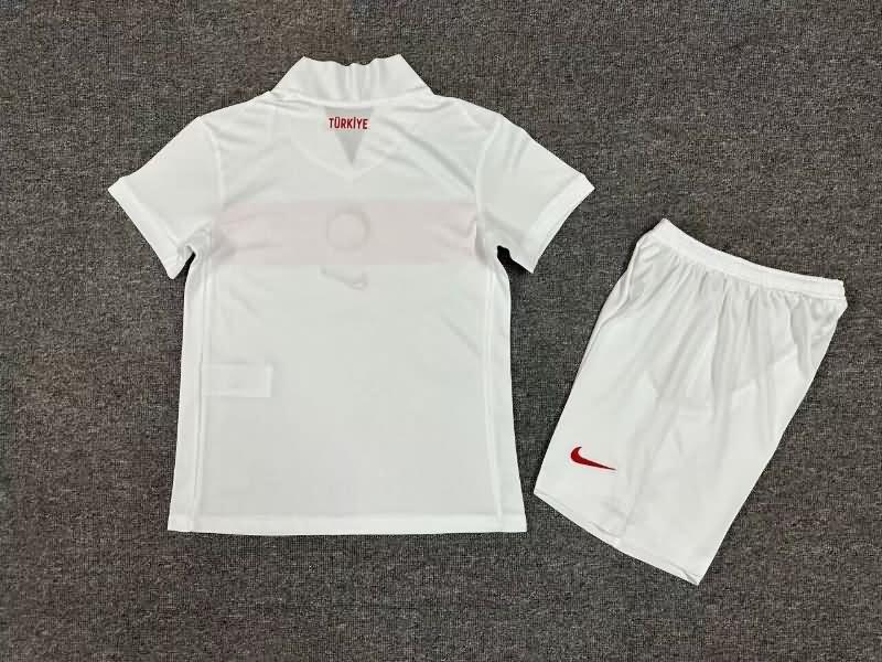 2024 Turkey Away Kids Soccer Jersey And Shorts