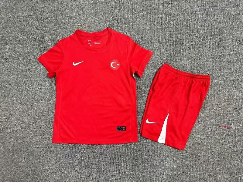 2024 Turkey Home Kids Soccer Jersey And Shorts