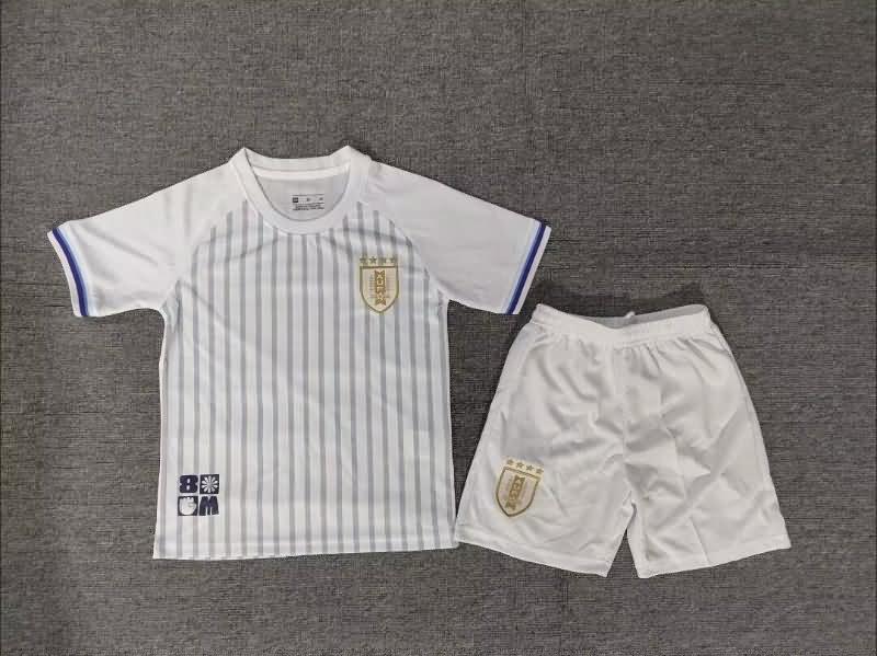 2024 Uruguay Copa America Away Kids Soccer Jersey And Shorts