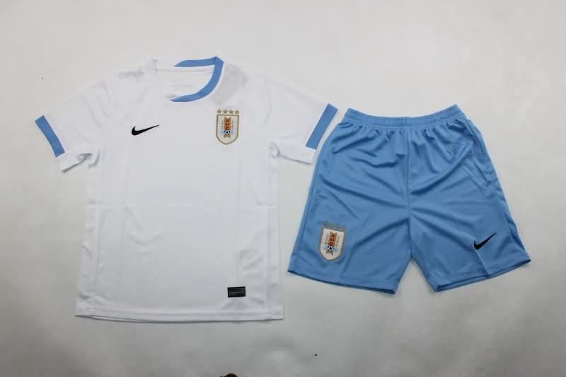 2024 Uruguay Copa America Away Kids Soccer Jersey And Shorts