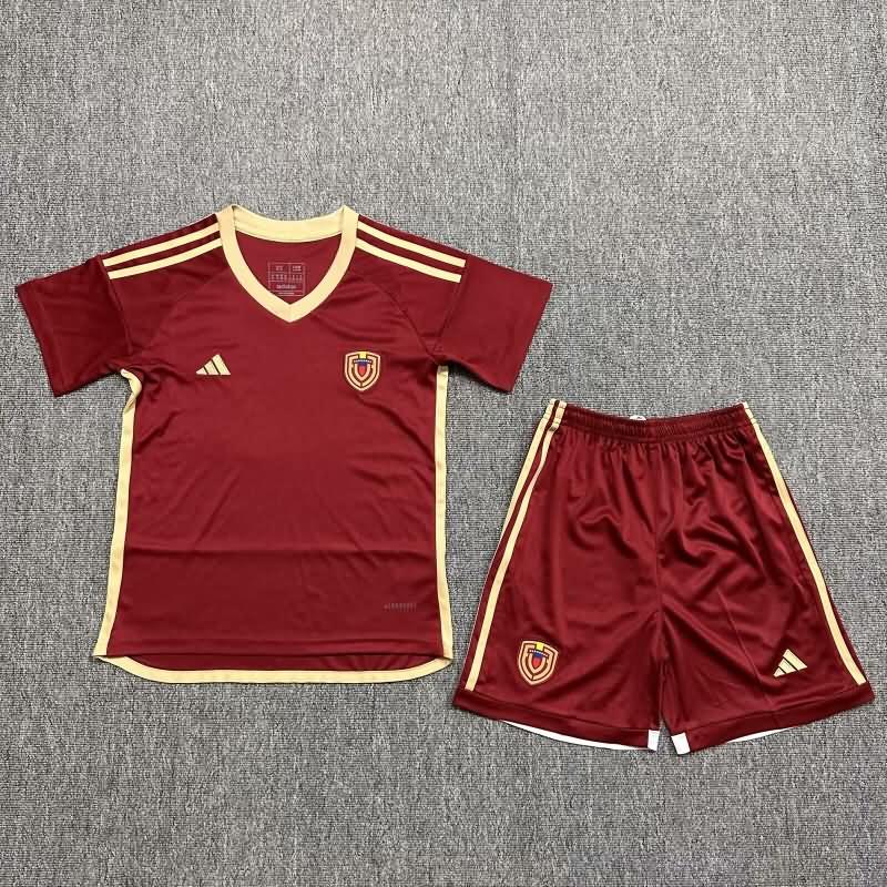 2024 Venezuela Home Kids Soccer Jersey And Shorts