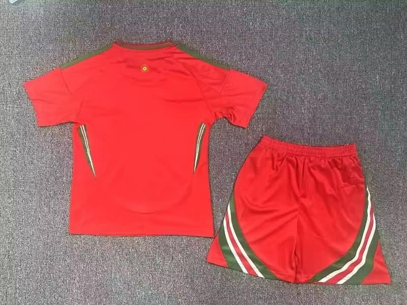 2024 Wales Home Kids Soccer Jersey And Shorts