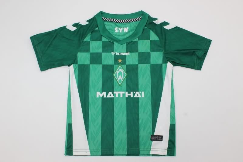 24/25 Werder Bremen Home Kids Soccer Jersey And Shorts