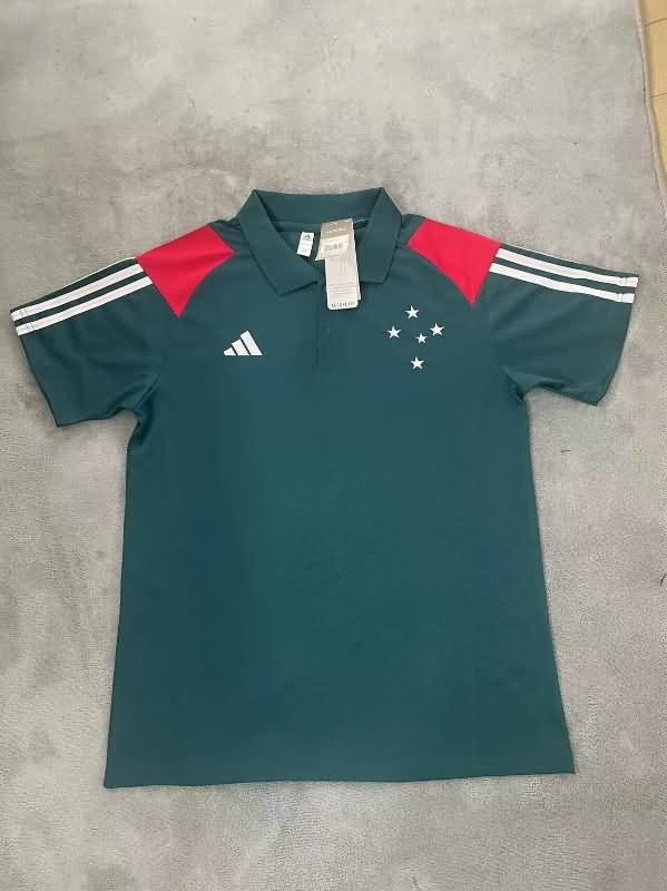 Thailand Quality(AAA) 2024 Cruzeiro Green Polo Soccer T-Shirt