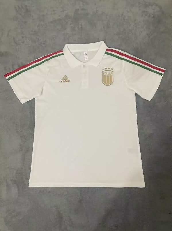 Thailand Quality(AAA) 2024 Italy White Polo Soccer T-Shirt