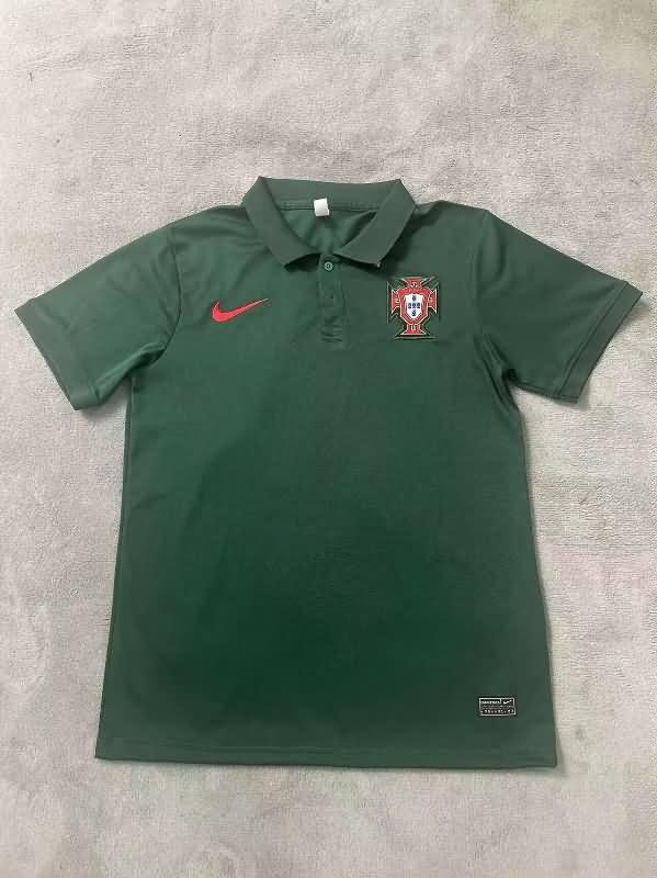 Thailand Quality(AAA) 2024 Portugal Green Polo Soccer T-Shirt