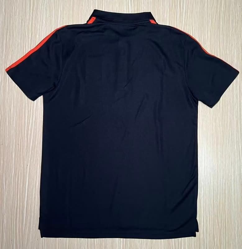 Thailand Quality(AAA) 24/25 Tigres UANL Black Polo Soccer T-Shirt