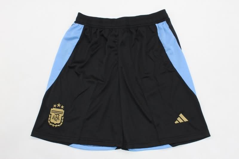 Thailand Quality(AAA) 2024 Argentina Copa America Black Soccer Shorts