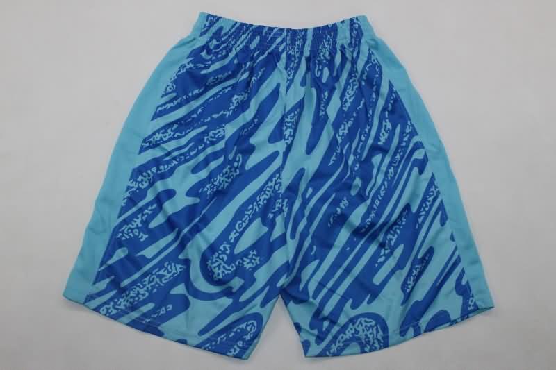 Thailand Quality(AAA) 2024 Portugal Goalkeeper Blue Soccer Shorts