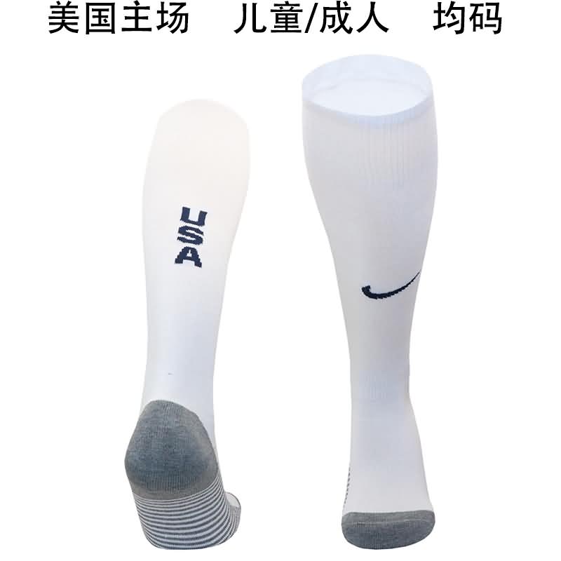 Thailand Quality(AAA) 2024 USA Home Soccer Socks