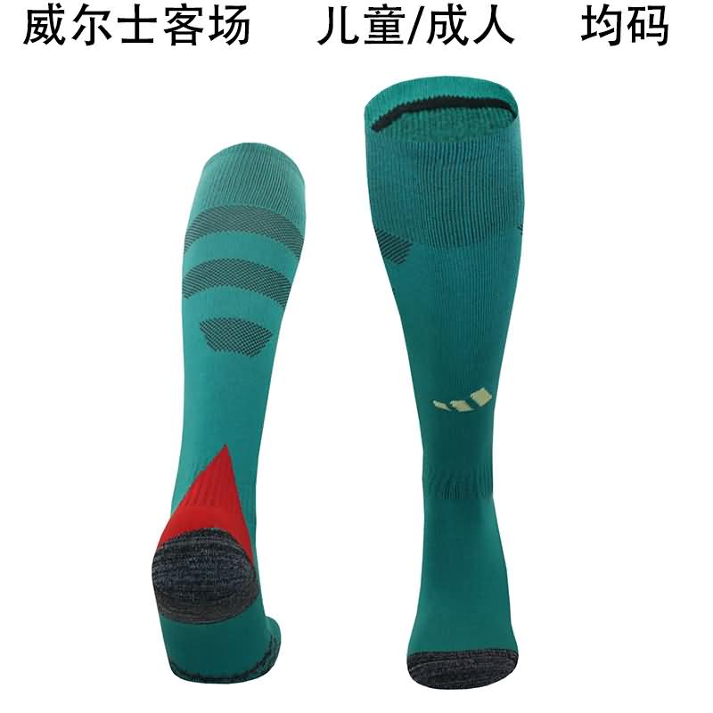 Thailand Quality(AAA) 2024 Wales Away Soccer Socks