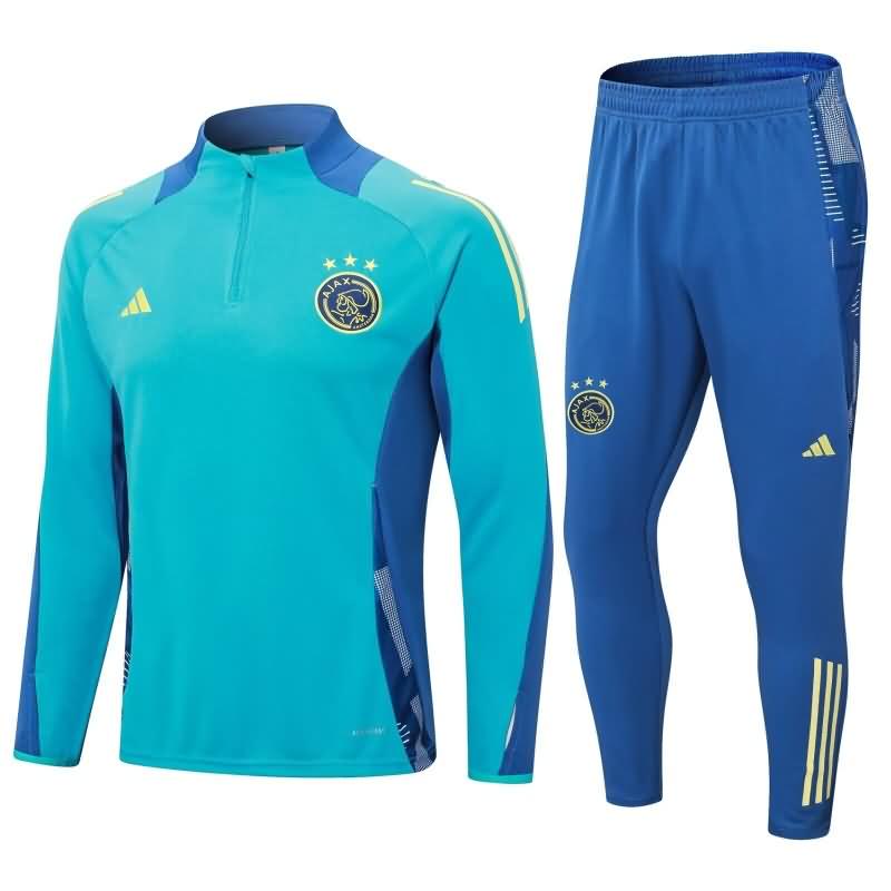 Thailand Quality(AAA) 24/25 Ajax Blue Soccer Tracksuit