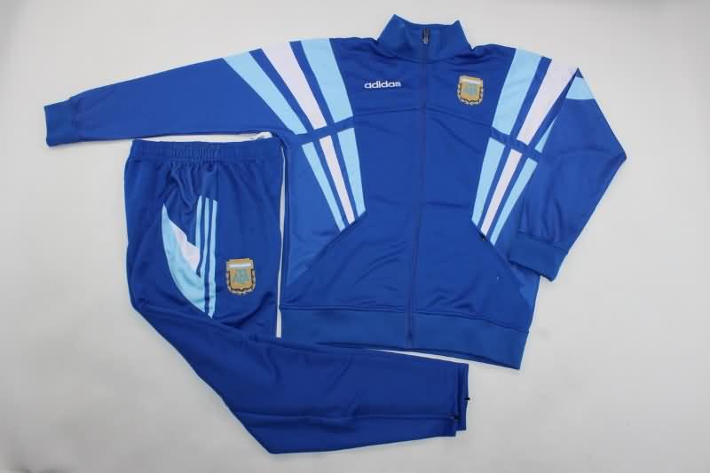 Thailand Quality(AAA) 2024 Argentina Blue Soccer Tracksuit 02