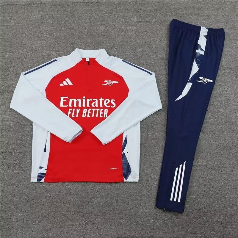 Thailand Quality(AAA) 24/25 Arsenal Red Soccer Tracksuit