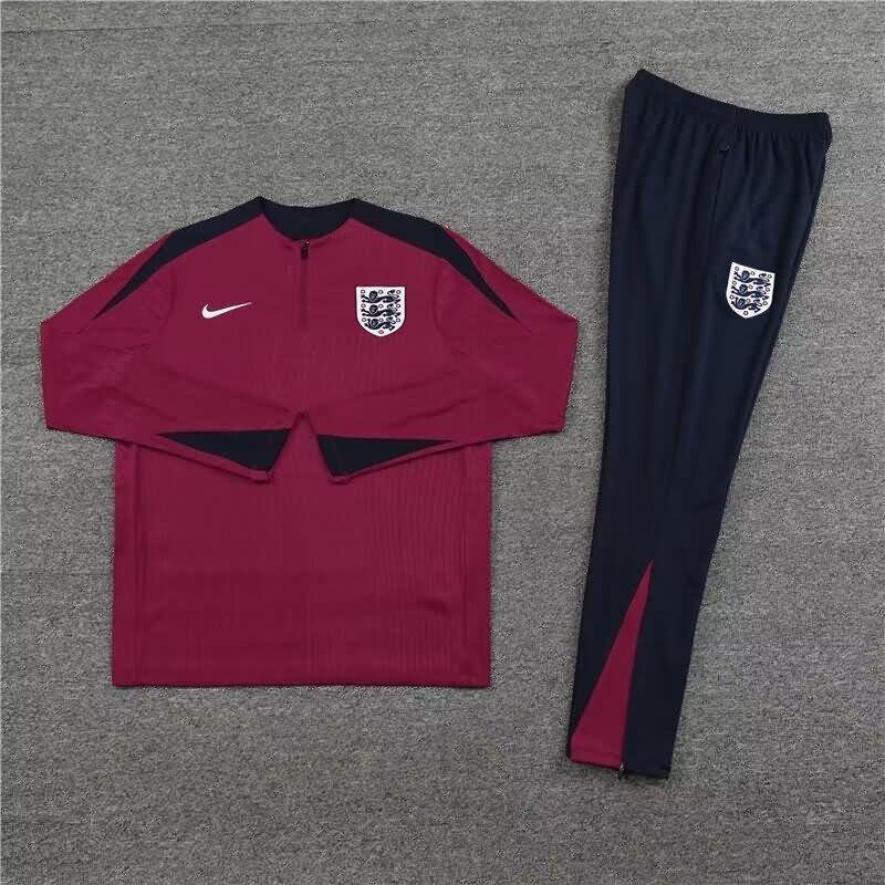 Thailand Quality(AAA) 2024 England Red Soccer Tracksuit