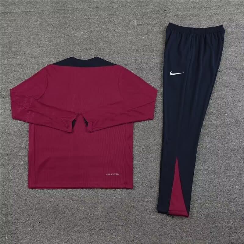 Thailand Quality(AAA) 2024 England Red Soccer Tracksuit