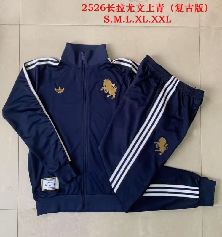 Thailand Quality(AAA) 24/25 Juventus Dark Blue Soccer Tracksuit 06
