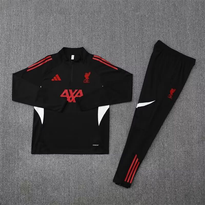 Thailand Quality(AAA) 24/25 Liverpool Black Soccer Tracksuit