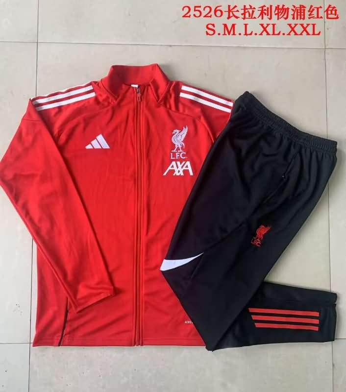 Thailand Quality(AAA) 24/25 Liverpool Red Soccer Tracksuit