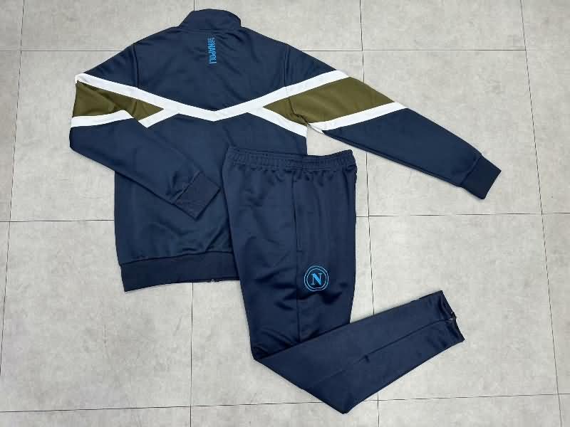 Thailand Quality(AAA) 24/25 Napoli Dark Blue Soccer Tracksuit 02