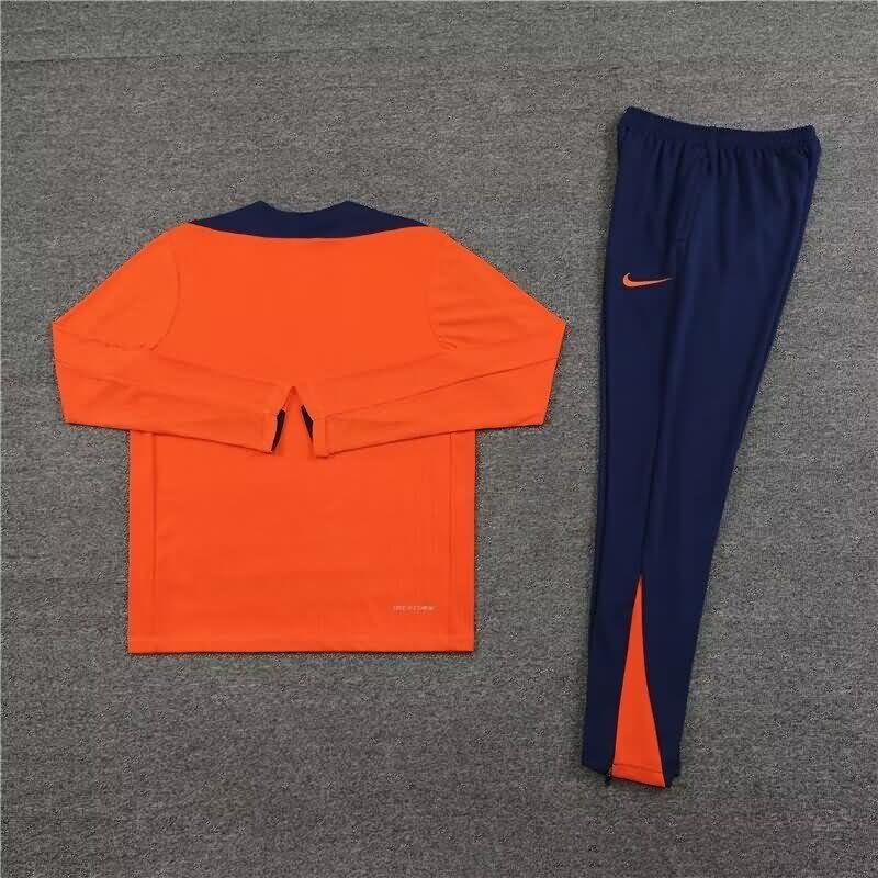 Thailand Quality(AAA) 2024 Netherlands Orange Soccer Tracksuit