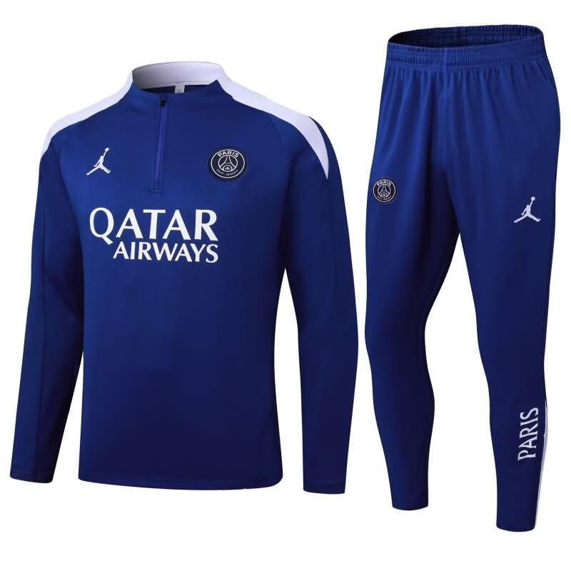 Thailand Quality(AAA) 24/25 Paris St Germain Dark Blue Soccer Tracksuit 05