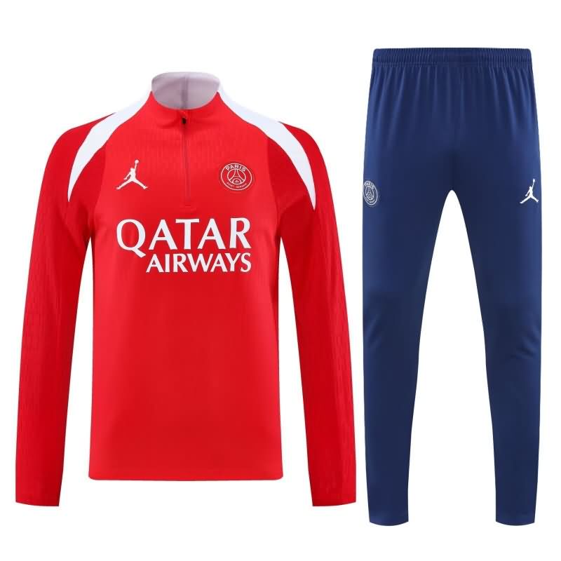 Thailand Quality(AAA) 24/25 Paris St Germain Red Soccer Tracksuit 04