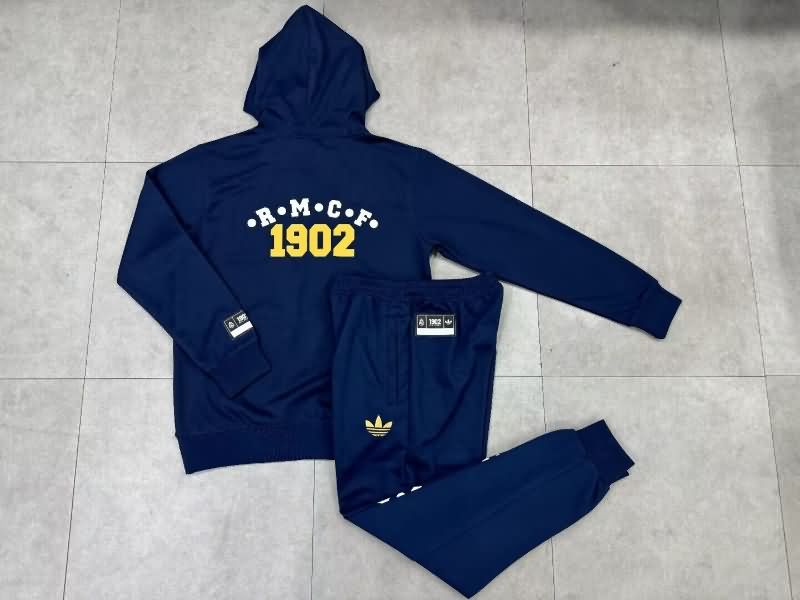 Thailand Quality(AAA) 24/25 Real Madrid Dark Blue Soccer Tracksuit 09
