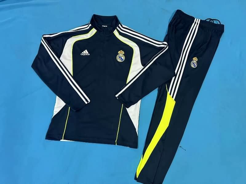 Thailand Quality(AAA) 24/25 Real Madrid Dark Blue Soccer Tracksuit 13
