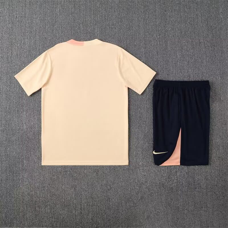 Thailand Quality(AAA) 24/25 Barcelona Light Yellow Soccer Training Sets