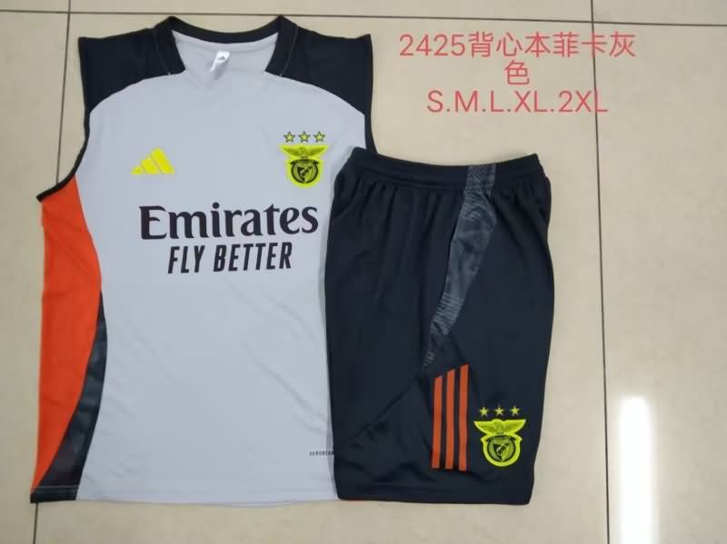 Thailand Quality(AAA) 24/25 Benfica Grey Soccer Training Sets 02