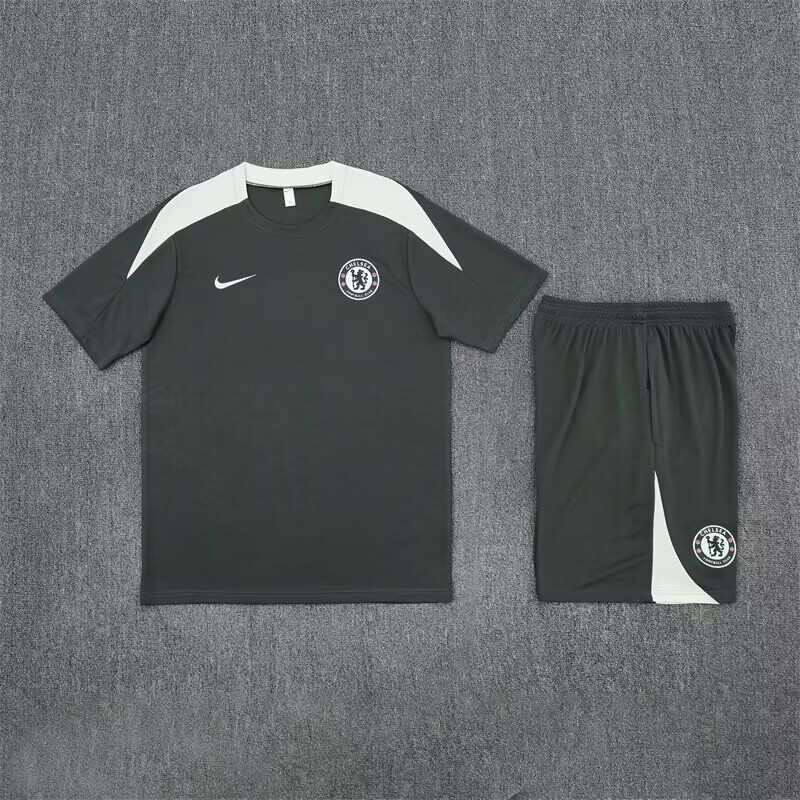 Thailand Quality(AAA) 24/25 Chelsea Dark Green Soccer Training Sets