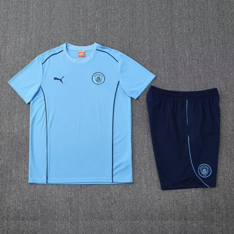 Thailand Quality(AAA) 24/25 Manchester City Blue Soccer Training Sets 03