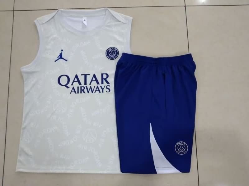 Thailand Quality(AAA) 24/25 Paris St Germain White Soccer Training Sets 04