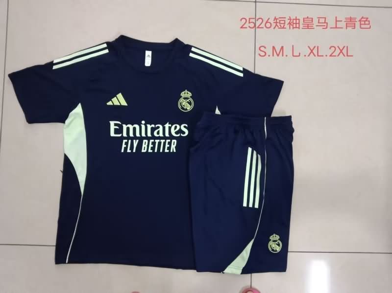 Thailand Quality(AAA) 24/25 Real Madrid Dark Blue Soccer Training Sets 05